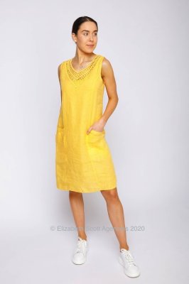 V Neck Dress With Sequin and Guipure Lace