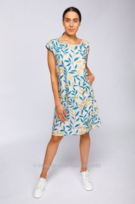 Gold Leaf Printed Dress