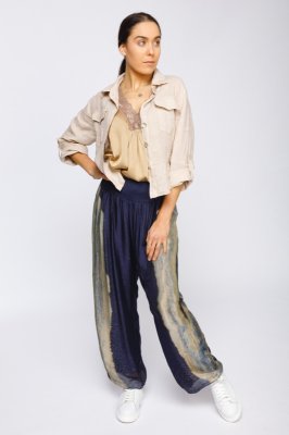 Linen Jacket With Frill Detail