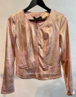 Metallic Effect Suedette Jacket