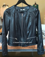 Metallic Effect Suedette Jacket