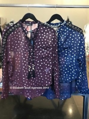 Long Sleeve Shirt With Gold Detailing and Braided Neck