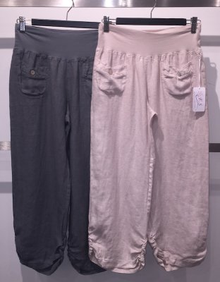 Linen Three Quarter Pants