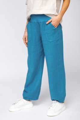 New Linen Pants With Elasticised Hem