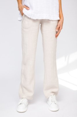 Straight Leg Linen Pant