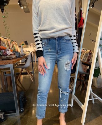 Paint Splash High Waisted Jean