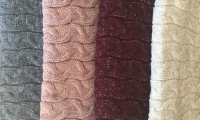 Wool Cable Knit Scarf With Lurex
