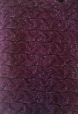 Wool Cable Knit Scarf With Lurex