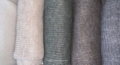 Mohair Blend Loose Knit Scarf With Lurex