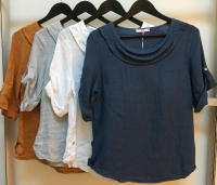Cowl Neck Linen Top