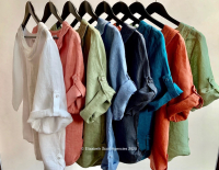 Cowl Neck Linen Top