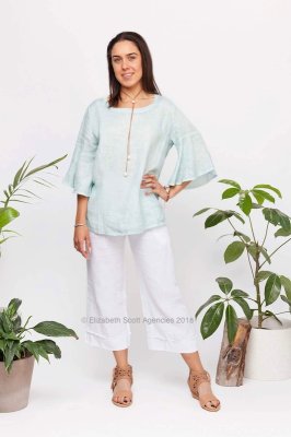Flared Pantacourt With Cuffs