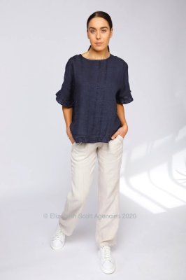 Textured Linen Top