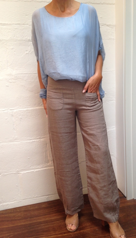 Linen Front Pocket Pant