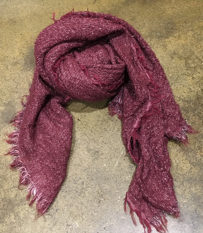 Wool/Cotton Blend Scarf With Lurex